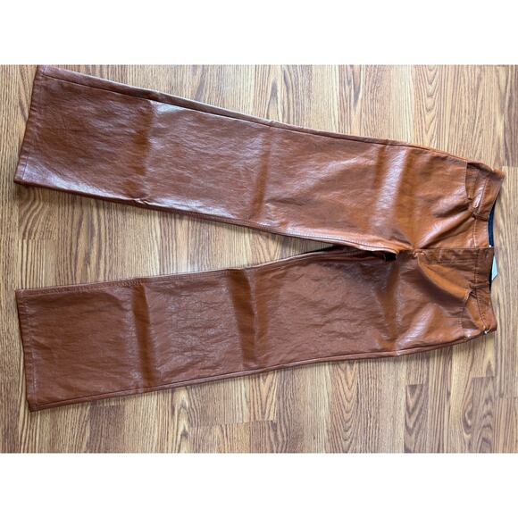 A.L.C. Women's Brown Freddie Faux Leather Bootcut Pants size 14 - Picture 8 of 11
